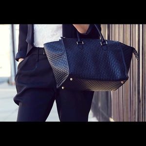 Clare V Sandrine Black Basketweave